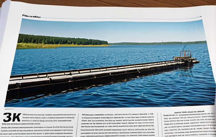 **Prompt:** A complex legal document detailing water law permits in Poland, highlighting lengthy application procedures and environmental impact assessments for desalination plants, stylized as a photorealistic close-up shot focusing on the document’s annotations.